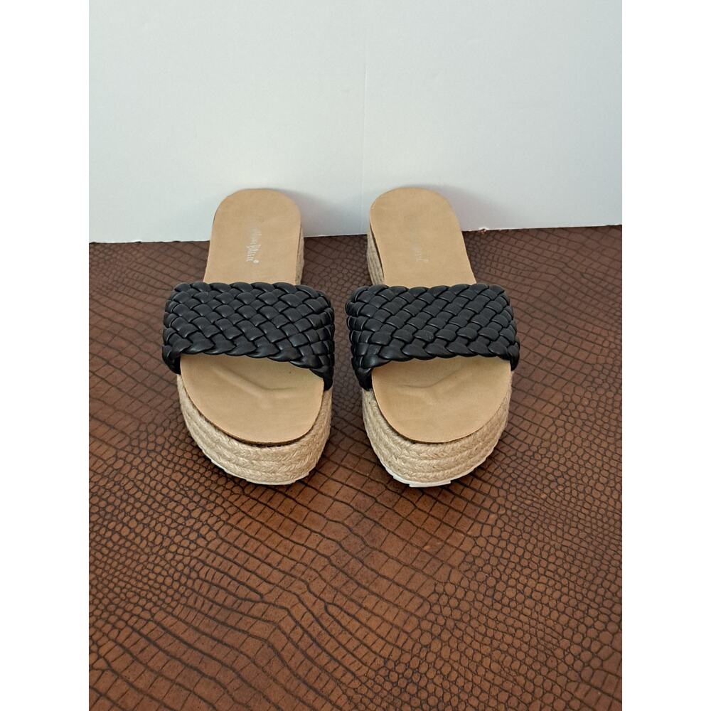 Women's Nature Breeze Black Slip on Sandals Size 8.5